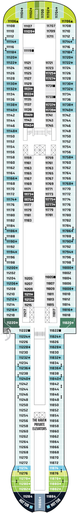 Norwegian Luna Deck 11 Deck Plan