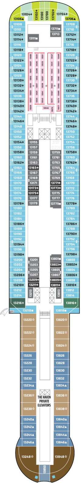 Norwegian Luna Deck 13 Deck Plan