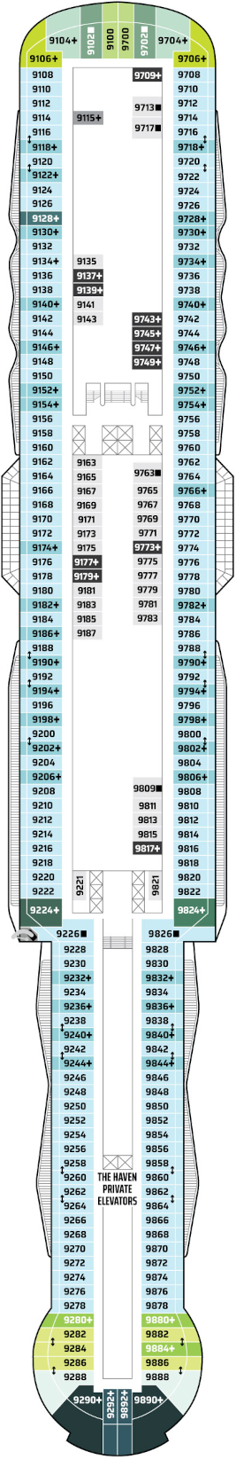 Norwegian Luna Deck 9 Deck Plan