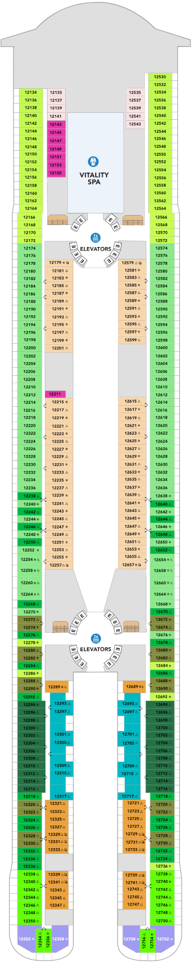 Legend Of The Seas Deck 12 Deck Plan