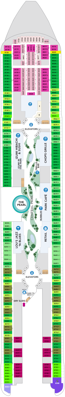 Legend Of The Seas Deck 8 Deck Plan