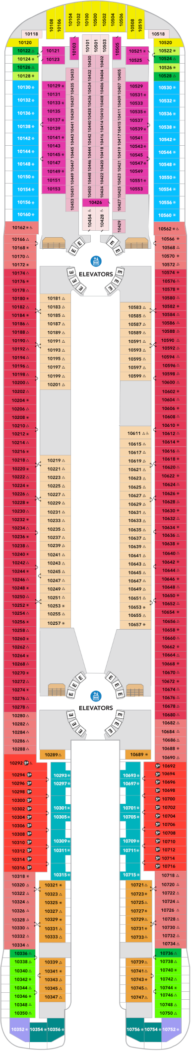 Legend Of The Seas Deck 10 Deck Plan