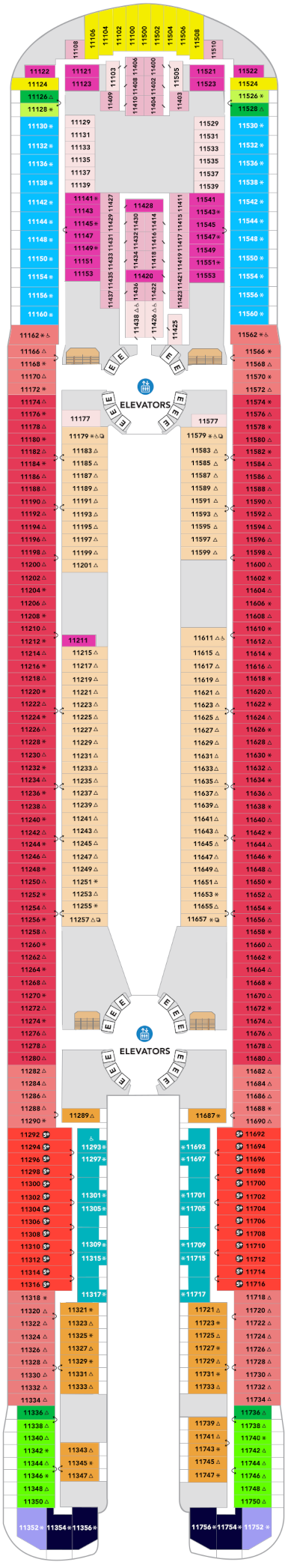 Legend Of The Seas Deck 11 Deck Plan