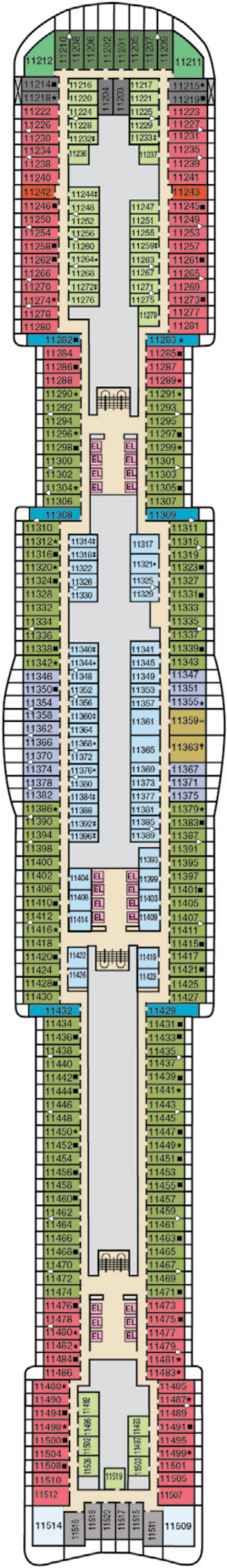 Carnival Festivale Deck 11 Deck Plan