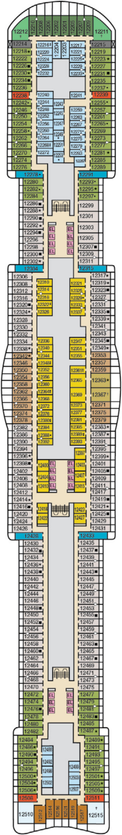 Carnival Festivale Deck 12 Deck Plan
