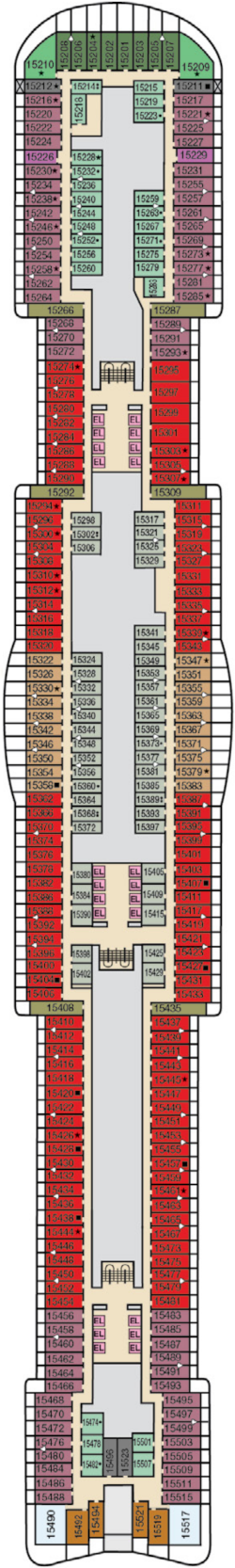 Carnival Festivale Deck 15 Deck Plan