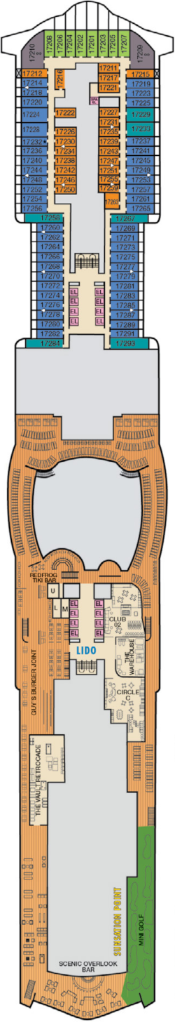 Carnival Festivale Deck 17 Deck Plan