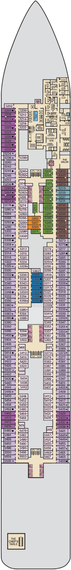 Carnival Festivale Deck 5 Deck Plan