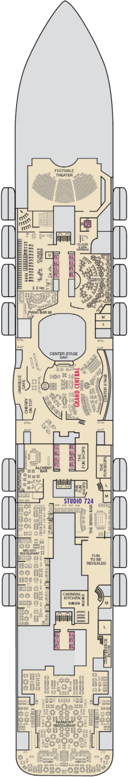 Carnival Festivale Deck 6 Deck Plan