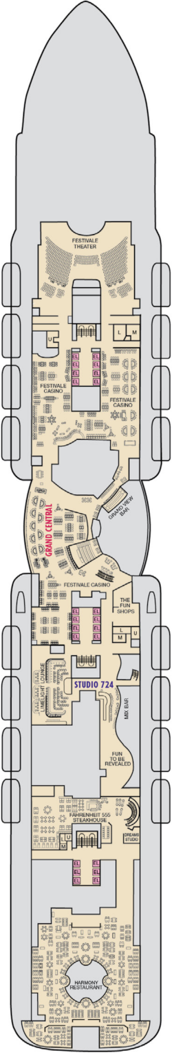 Carnival Festivale Deck 7 Deck Plan