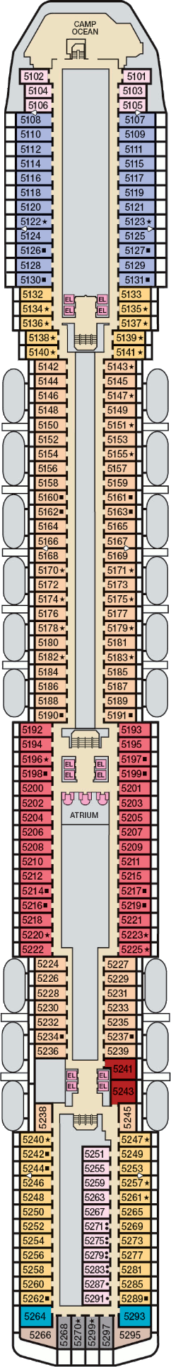 Carnival Miracle Upper Deck Deck Plan