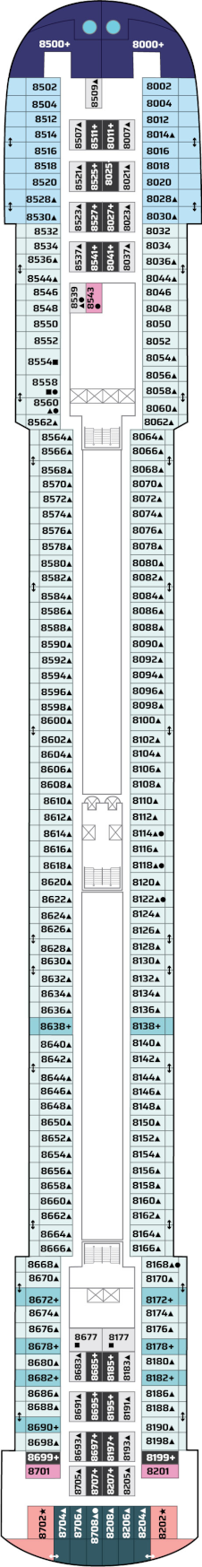 Pride Of America Deck Eight Deck Plan