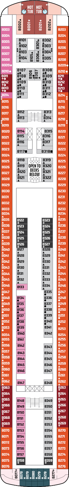 Norwegian Sky Viking Deck Deck Plan