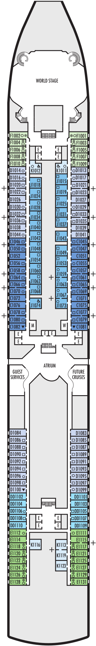 Westerdam Main Deck Deck Plan