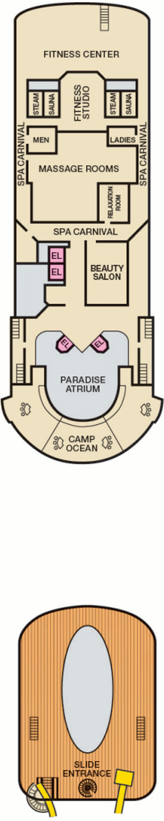 Carnival Paradise Sports Deck Deck Plan