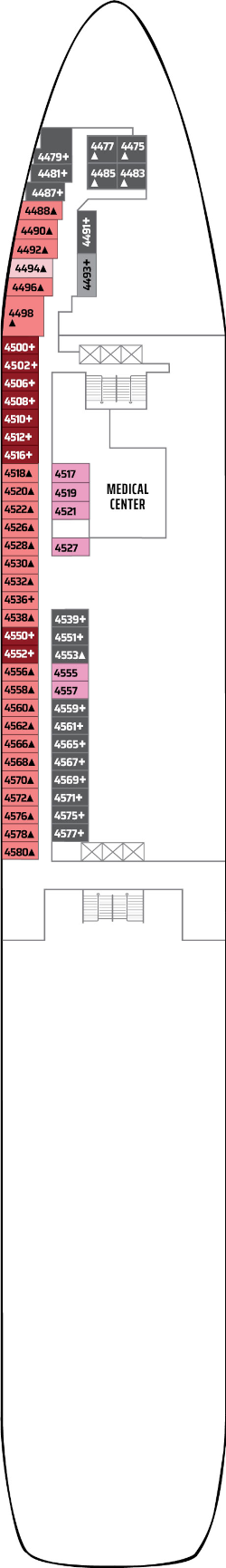 Norwegian Spirit Deck Four Deck Plan