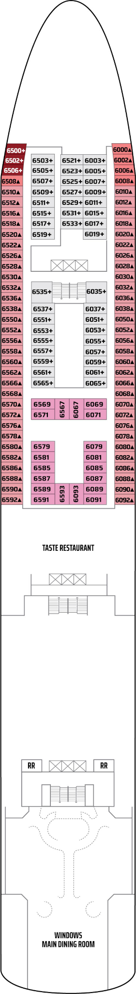 Norwegian Spirit Deck Six Deck Plan