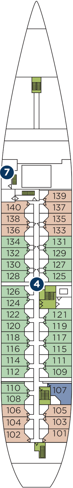 Wind Star Deck One Deck Plan