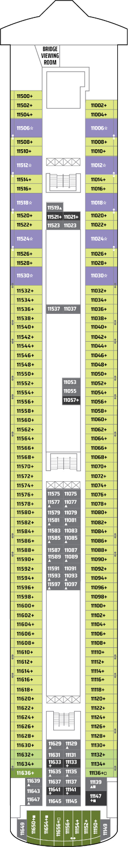 Norwegian Pearl Deck Eleven Deck Plan