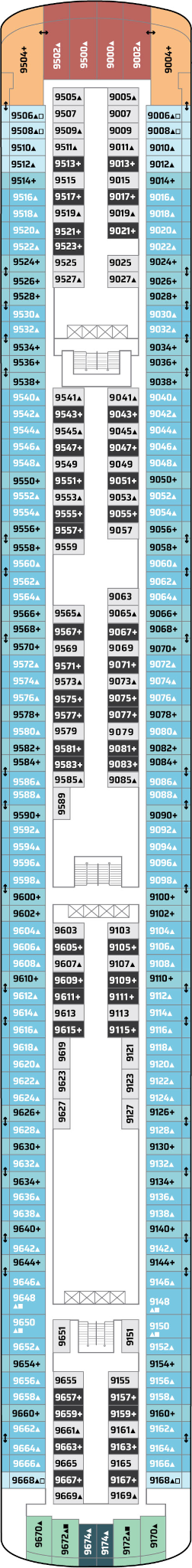 Norwegian Pearl Deck Nine Deck Plan