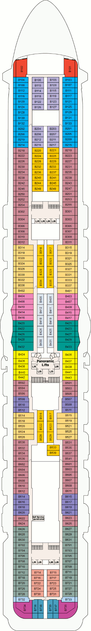 Royal Princess Deck 11 - Baja Deck Plan