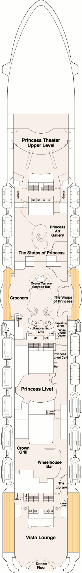 Royal Princess Promenade Deck Deck Plan