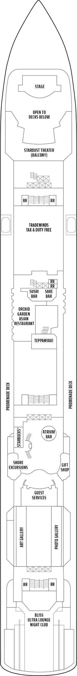 Norwegian Gem Deck Seven Deck Plan