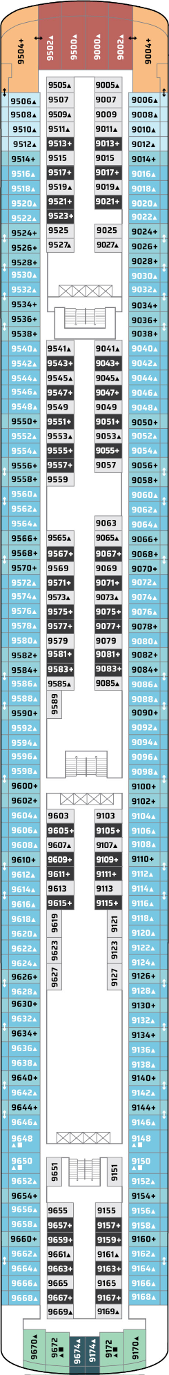 Norwegian Gem Deck Nine Deck Plan