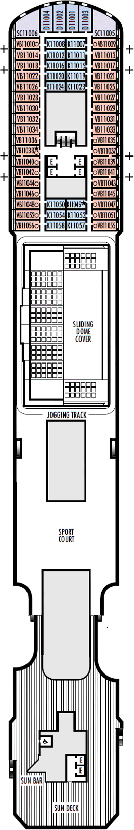 Koningsdam Sun Deck Deck Plan
