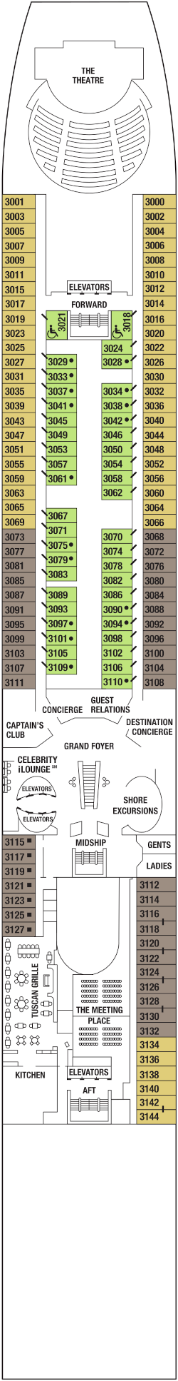 Celebrity Millennium Plaza Deck Deck Plan