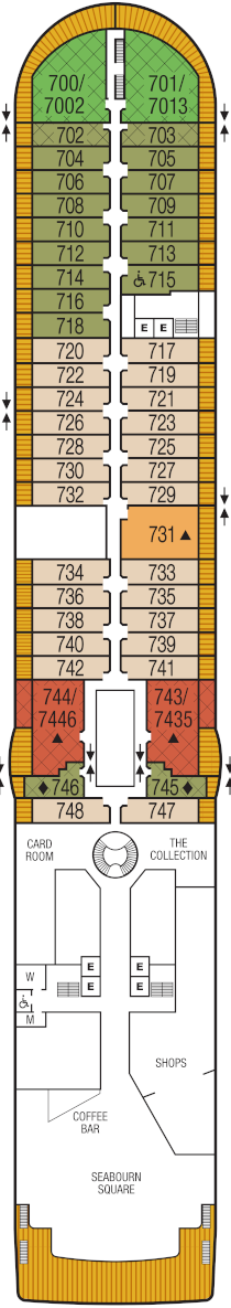 Seabourn Odyssey Deck Seven Deck Plan