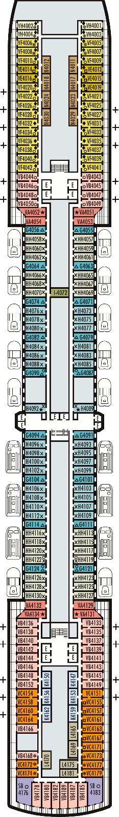 Nieuw Amsterdam Upper Promenade Deck Deck Plan