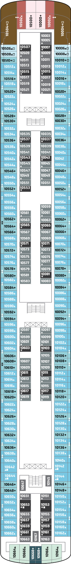 Norwegian Jade Deck 10 Deck Plan