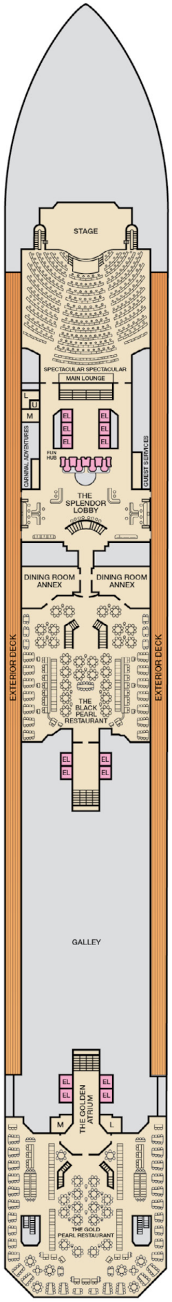 Carnival Splendor Lobby Deck Deck Plan