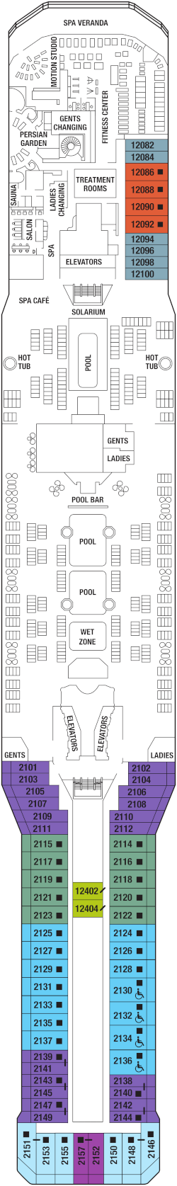 Celebrity Solstice Resort Deck Deck Plan