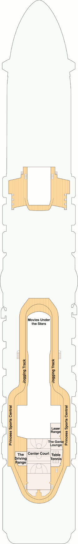 Regal Princess Deck 18 - Sports Deck Plan