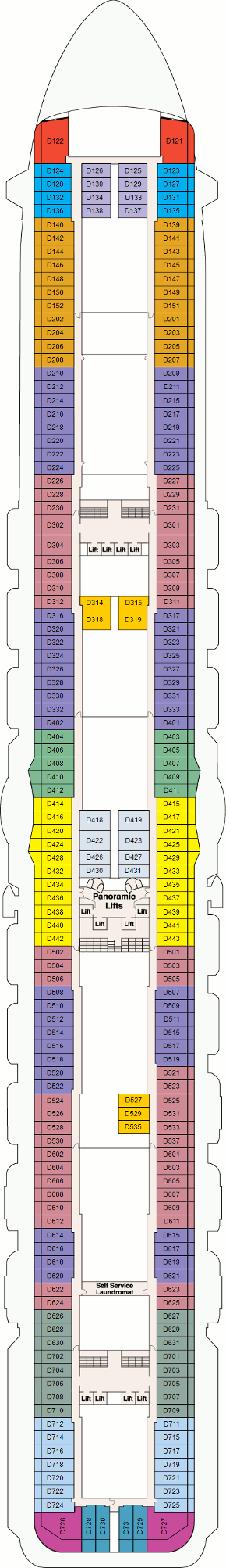 Regal Princess Deck 9 - Dolphin Deck Plan