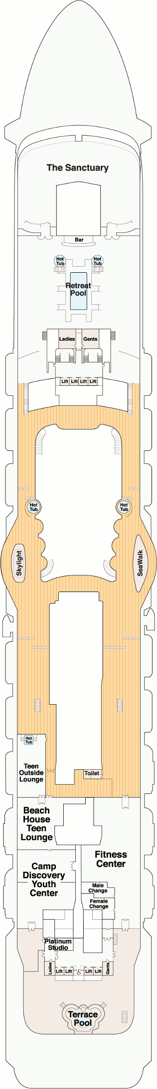 Regal Princess Sun Deck Deck Plan