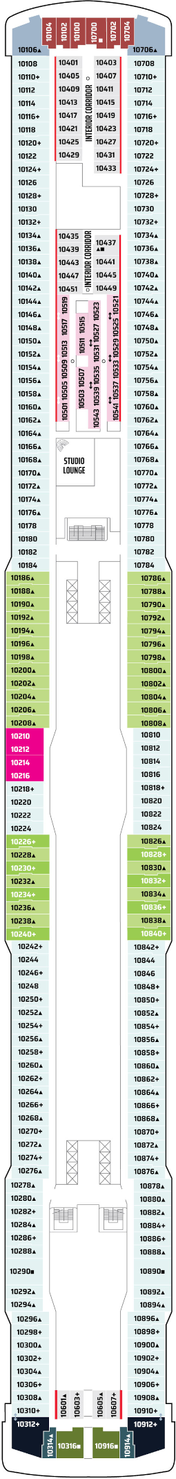 Norwegian Breakaway Deck Ten Deck Plan