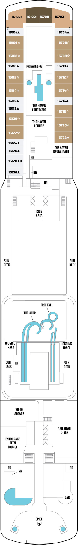 Norwegian Breakaway Deck Sixteen Deck Plan