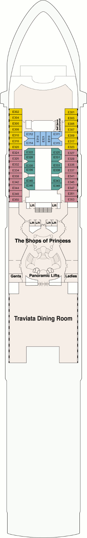 Sea Princess Emerald Deck Deck Plan