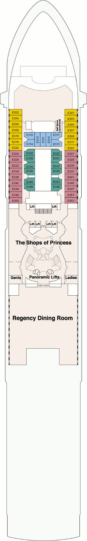 Sun Princess Emerald Deck Deck Plan