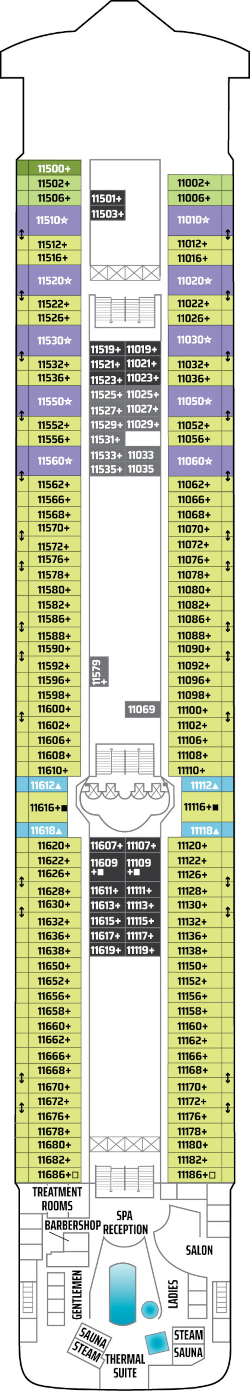 Norwegian Dawn Deck Eleven Deck Plan