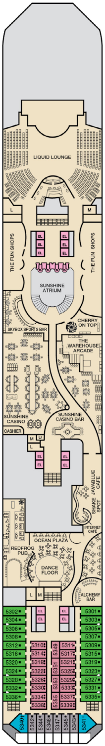 Carnival Sunshine Promenade Deck Deck Plan