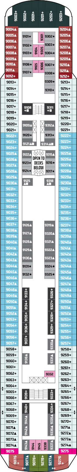 Norwegian Sun Fjord Deck Deck Plan